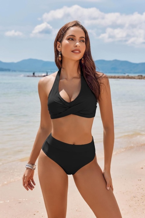 Ekouaer Bikini damski zestaw push up kostium kąpielowy strój M