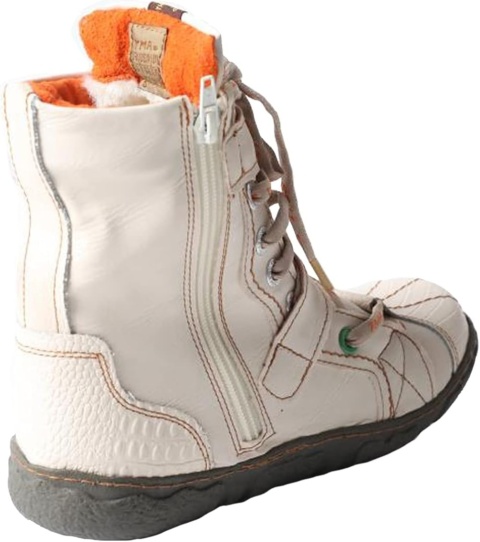 Damskie śniegowce skórzane sznurowane szerokie płaska podeszwa Biały EU 39