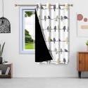 107 x 215 cm Zasłona PTAKI ptaszki ZACIEMNIAJĄCA PRZELOTKI Termiczna Blackout