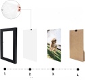 20szt RAMKA10x15 cm CZARNE DO ZDJĘĆ GALERIA ŚCIENNA wiszące stojące