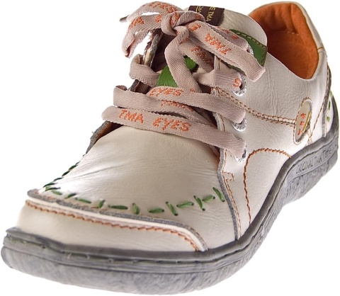 Skórzane Półbuty Damskie SNEAKERSY TMA EYES BUTY Styl Vintage RETRO