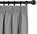 Zasłony zaciemniające termoizolacyjne zestaw 2 szt taśma 260x140cm Ciemnoszary