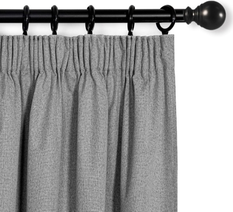 Zasłony zaciemniające termoizolacyjne zestaw 2 szt taśma 260x140cm Ciemnoszary