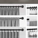 Zasłony zaciemniające termoizolacyjne zestaw 2 szt taśma 260x140cm Ciemnoszary