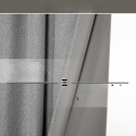 Zasłony zaciemniające termoizolacyjne zestaw 2 szt taśma 260x140cm Ciemnoszary