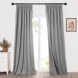 Zasłony zaciemniające termoizolacyjne zestaw 2 szt taśma 260x140cm Ciemnoszary