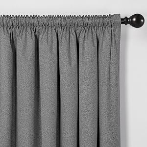 Zasłony zaciemniające termoizolacyjne zestaw 2 szt taśma 175x140cm Ciemnoszary