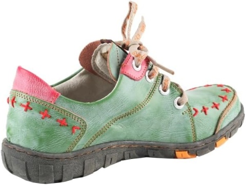 Damskie mokasyny półbuty Buty Skórzane Casual Boho zielone Tma Eyes