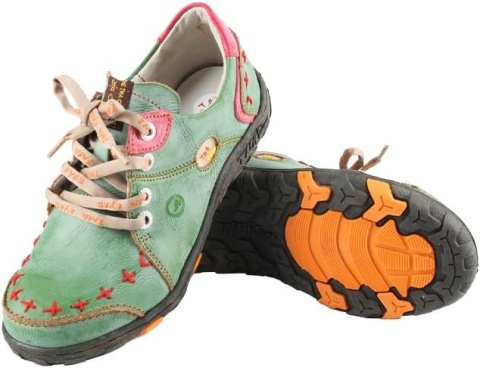 Damskie mokasyny półbuty Buty Skórzane Casual Boho zielone Tma Eyes