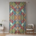 Boho Patchworkowa zasłona w stylu marokańskim Zasłona Ozdoba Mandala Okno Drzwi