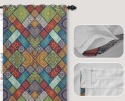 Boho Patchworkowa zasłona w stylu marokańskim Zasłona Ozdoba Mandala Okno Drzwi