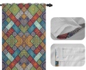 Boho Patchworkowa zasłona w stylu marokańskim Zasłona Ozdoba Mandala Okno Drzwi