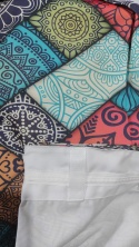 Boho Patchworkowa zasłona w stylu marokańskim Zasłona Ozdoba Mandala Okno Drzwi