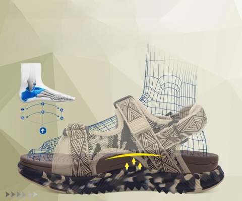Sandały Trekkingowe Ortopedyczne Gruba Podeszwa SPORTOWE 43