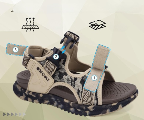 Sandały Trekkingowe Ortopedyczne Gruba Podeszwa SPORTOWE 43
