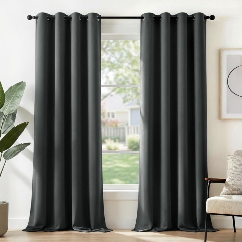 Zasłony zaciemniające termoizolacyjne na przelotkach 2 szt. 230x140cm Deconovo