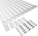 CUQI Profil LED aluminiowy 10x40cm mleczna osłonka PC zaślepki klipsy montażowe 10 szt.
