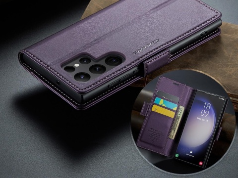 ETUI DO SAMSUNG GALAXY S23 ULTRA PORTFEL RFID FIOLETOWE