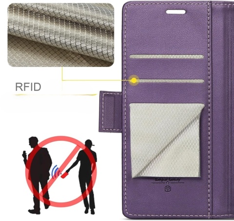ETUI DO SAMSUNG GALAXY S23 ULTRA PORTFEL RFID FIOLETOWE